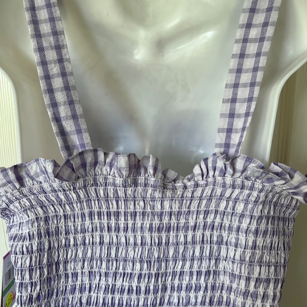 Riley & Rae Womens Checkered Square Neck - Picture 5 of 9